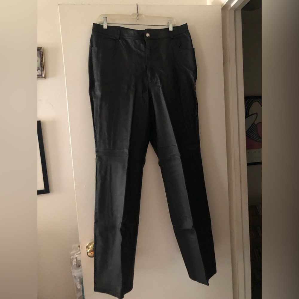 Genuine 💯% Leather Pants by Newport News Black Size 13T